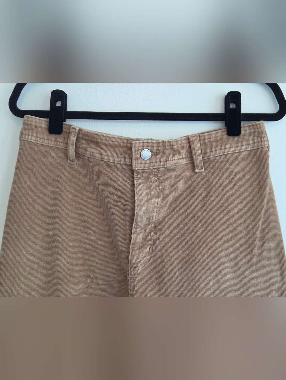 Universal Thread Oat Taupe Sailor Wide Leg Corduroy Pants Size 12 - Picture 3 of 7